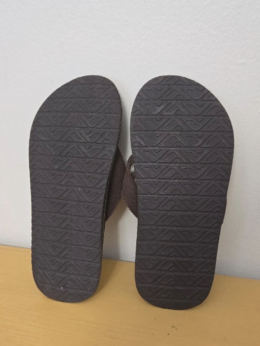 Reef Brown Suede-Style Strappy Flip Flops